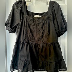 Loft tiered baby doll top - size M